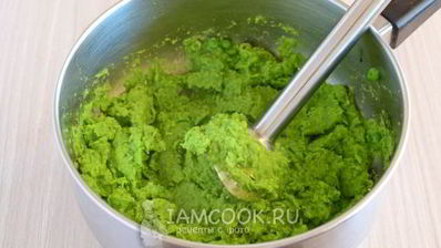 суп-пюре из замороженного зеленого горошка