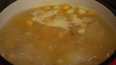 суп-пюре с копченой курицей