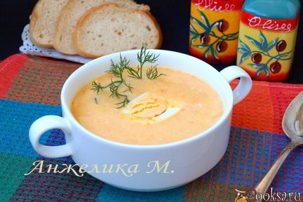 Суп-пюре с овощами и плавленым сырком
