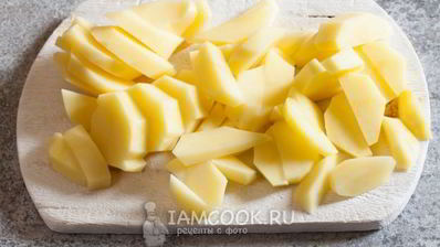 суп-пюре с жареной картошкой