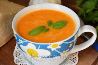 Томатный суп-пюре со сливками