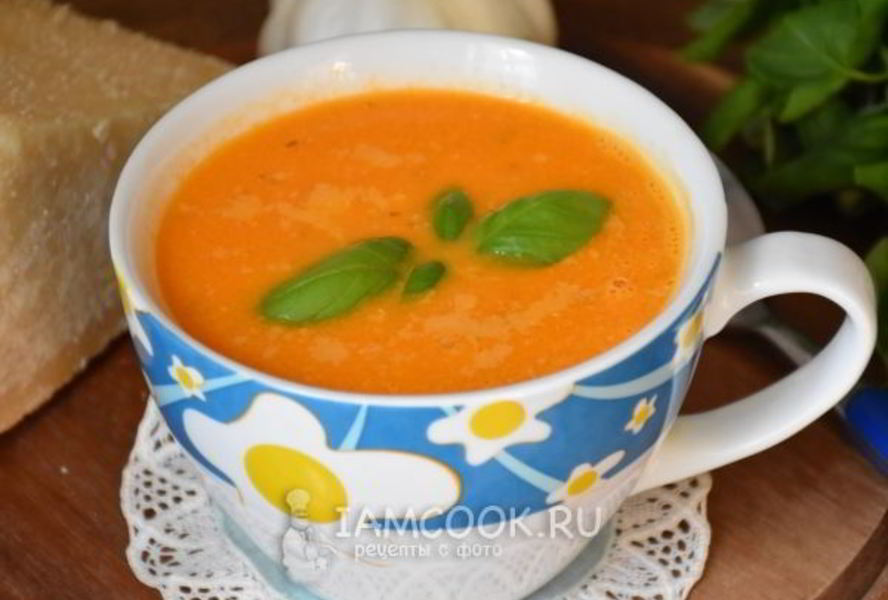 Томатный суп-пюре со сливками