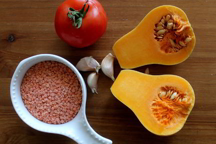 Тыквенно-чечевичный суп-пюре