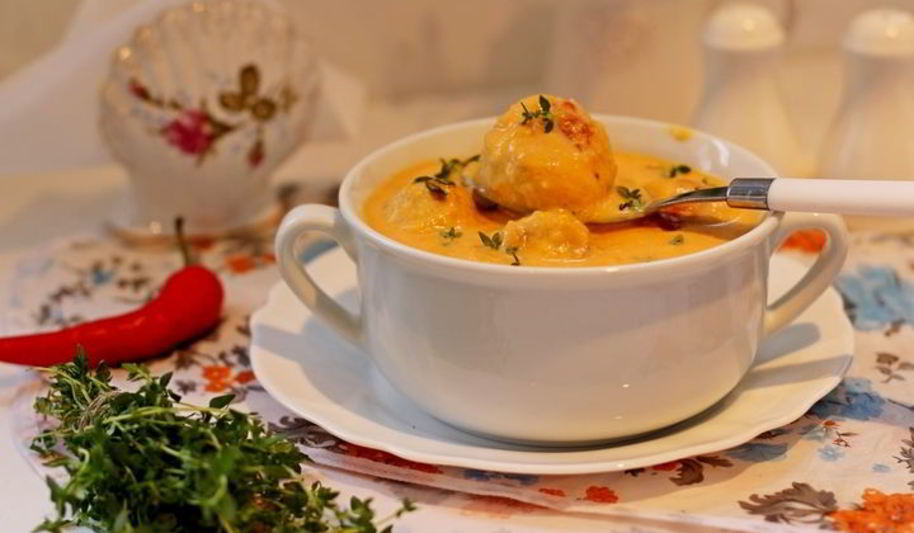 Рецепт тыквенного супа-пюре с фрикадельками