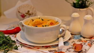 тыквенный суп-пюре с фрикадельками