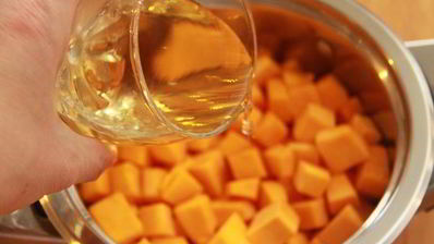 тыквенный суп-пюре с гребешками