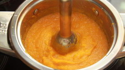 тыквенный суп-пюре с гребешками