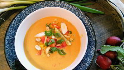 вегетарианский суп-пюре из батата