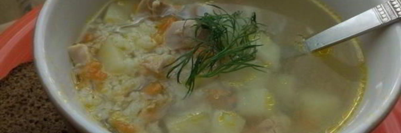 Суп рисовый с мясом курицы