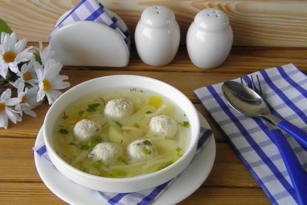 Суп с куриными фрикадельками