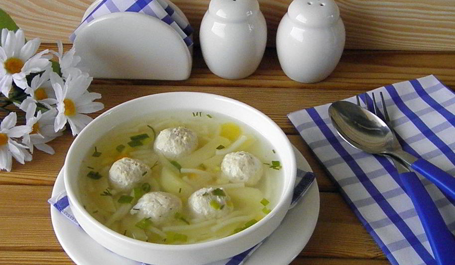 Рецепт супа с куриными фрикадельками