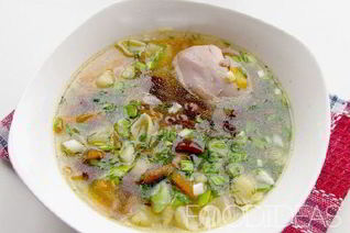 Суп с курицей и грибами