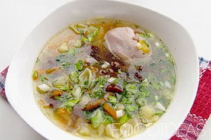 Суп с курицей и грибами