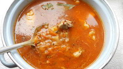 суп с перловкой и мясом