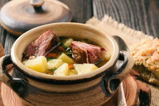 Суп с ребрышками и перловкой