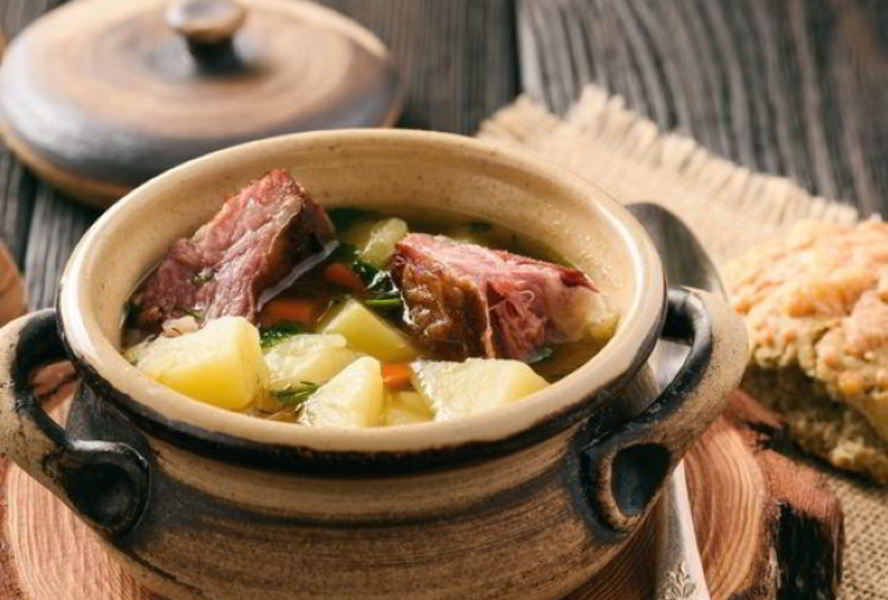 Суп с ребрышками и перловкой