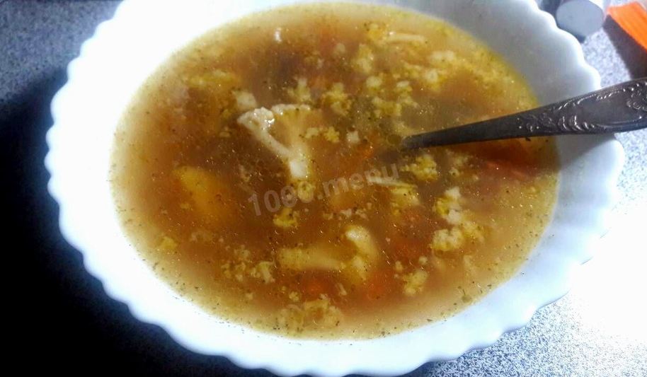 Рецепт супа с цветной капустой и жареным фаршем