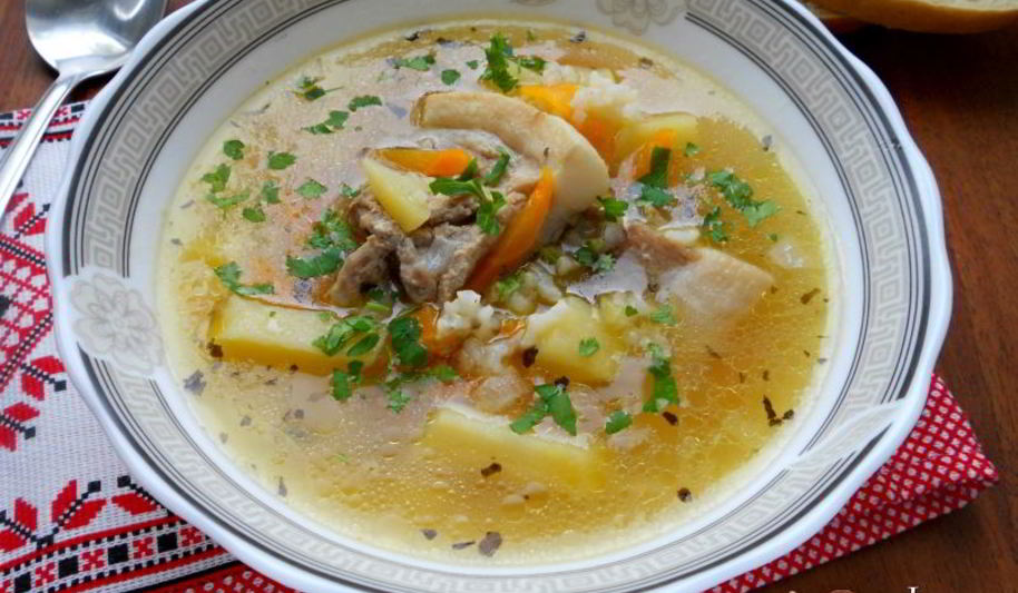 Рецепт супа со свиными ребрышками и рисом в мультиварке