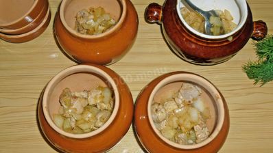 суп в горшочках в духовке