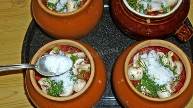 суп в горшочках в духовке