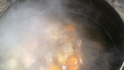 супчик с телятиной на костре