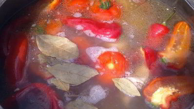 супчик с телятиной на костре