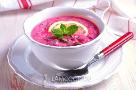 Холодный свекольник на кефире