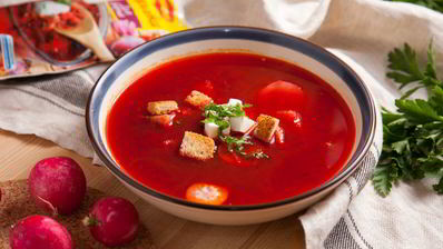 холодный свекольник с брынзой