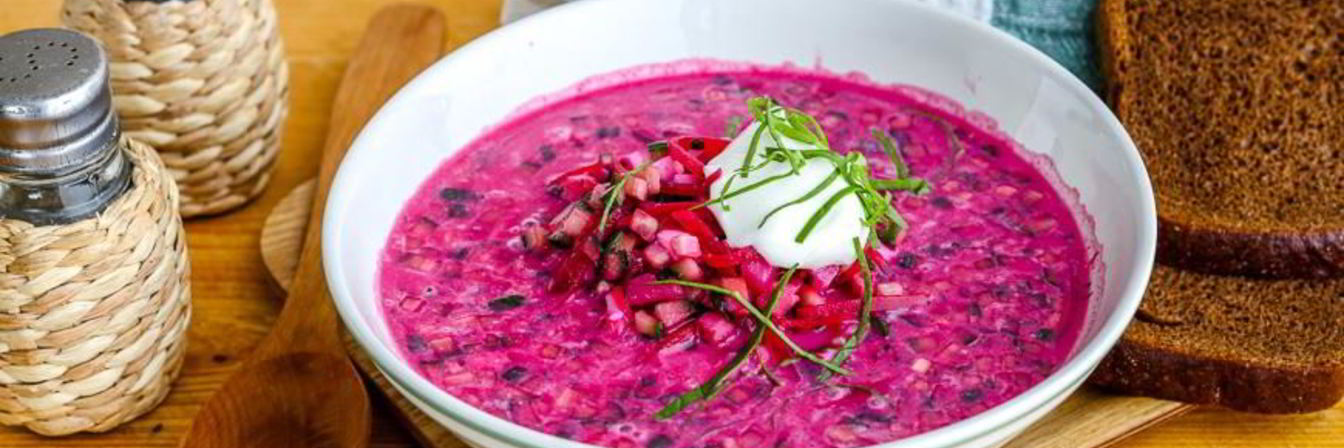Холодный свекольник с квасом