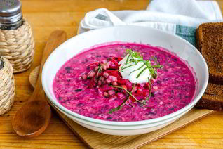 Холодный свекольник с квасом