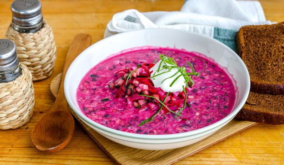 Рецепт холодного свекольника с квасом