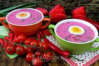 Холодный свекольник с редисом