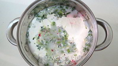 холодный свекольник с редисом