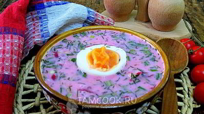 холодный свекольник с редисом