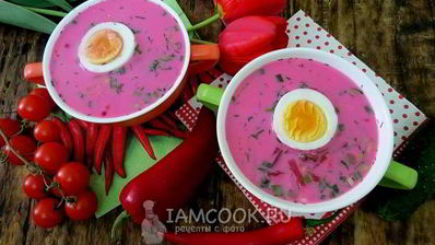 холодный свекольник с редисом