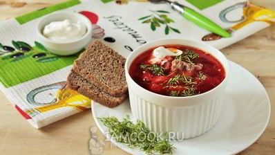 классический горячий свекольник с мясом