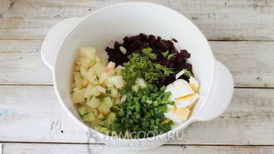 классический холодный свекольник на кефире