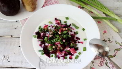 классический холодный свекольник на кефире