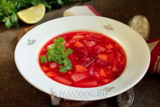 Постный горячий свекольник