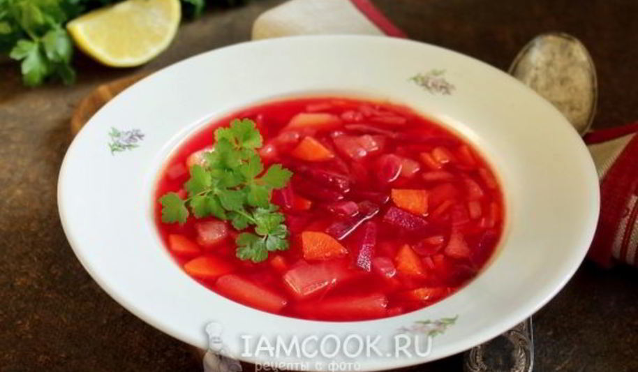 Рецепт постного горячего свекольника