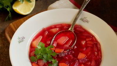 постный горячий свекольник