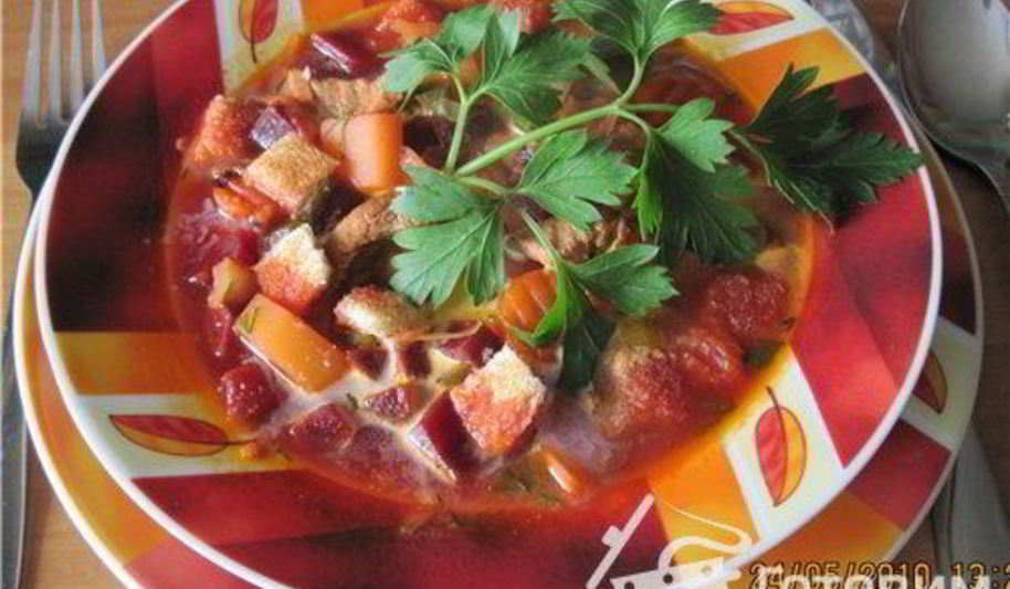 Рецепт свекольника из мяса для шаурмы