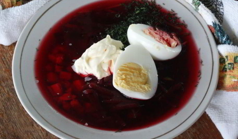 Рецепт свекольника-холодняка с яйцом