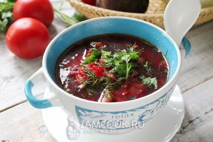 Свекольник с капустой