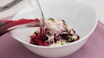 свекольник с соленым огурцом