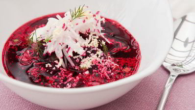 свекольник с соленым огурцом