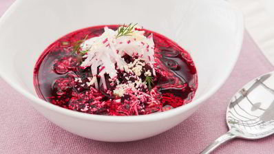 свекольник с соленым огурцом