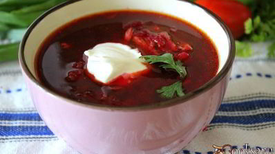 свекольник с цыпленком