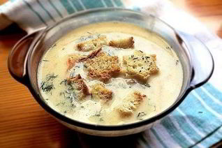 Французский сырный суп с курицей