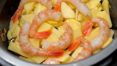 легкий сырно-креветочный суп